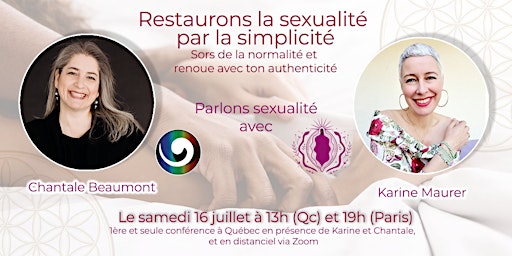 PARLONS SEXUALITÉ avec Chantale Beaumont & Karine Maurer