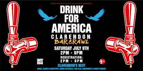 Drink for America - Clarendon Bar Crawl tickets