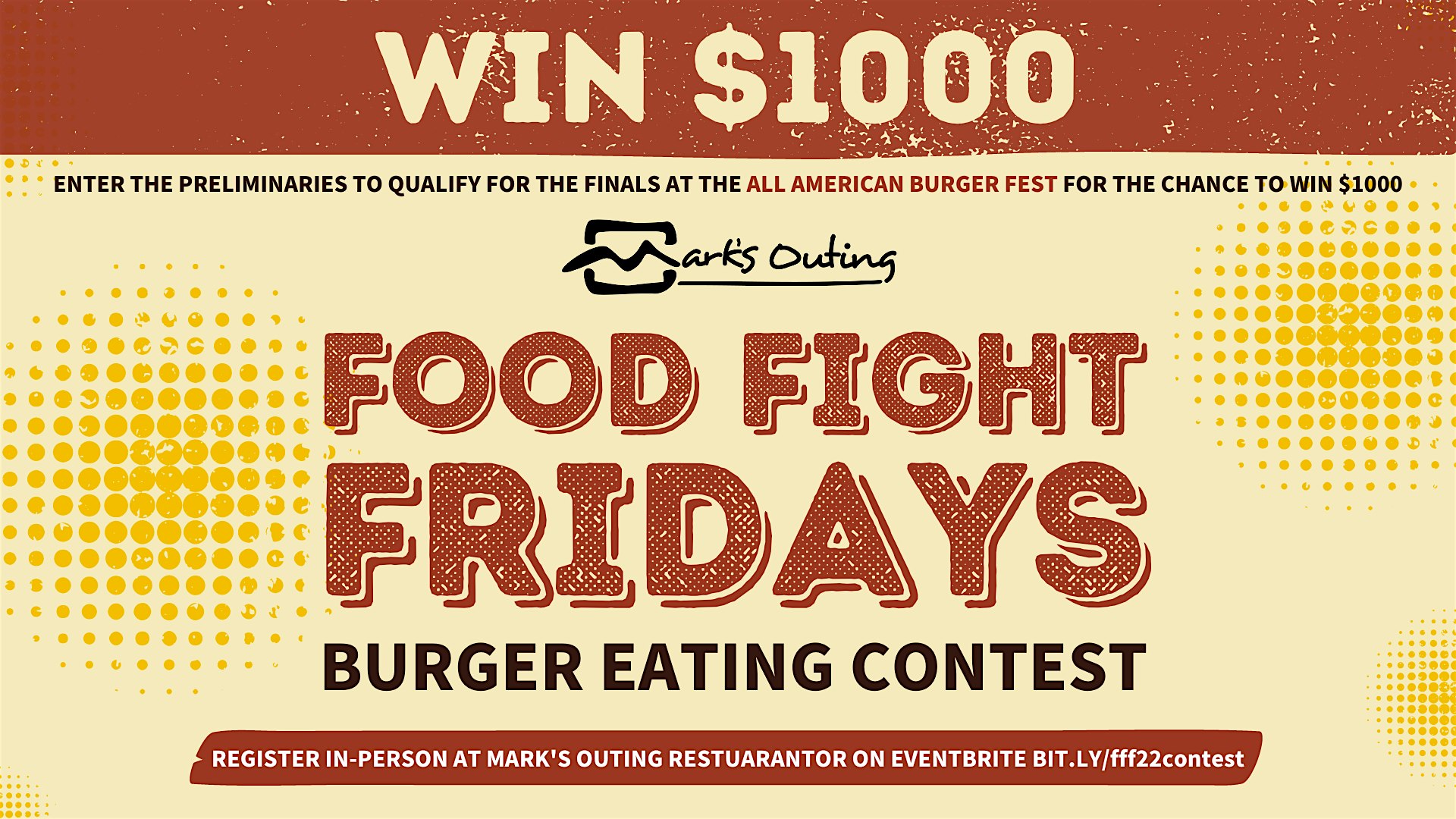 Mark's Outing FOOD FIGHT FRIDAYS: Burger Eating Contest