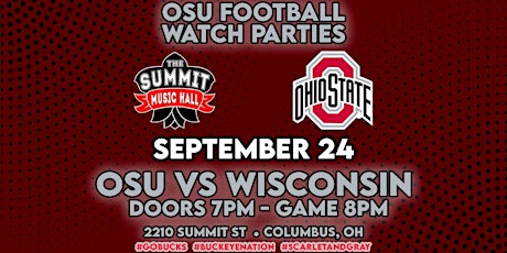 OSU FOOTBALL WATCH PARTY at The Summit Music Hall - Saturday September 24 tickets