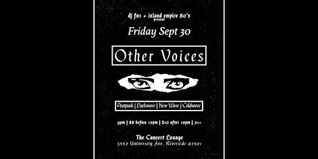 Other Voices - NewWave,  Darkwave,  Postpunk & More