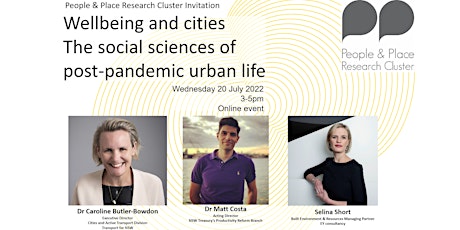Wellbeing and cities: The social sciences of post-pandemic urban life tickets