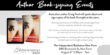 An Evening with Brisbane author Craig Ford tickets
