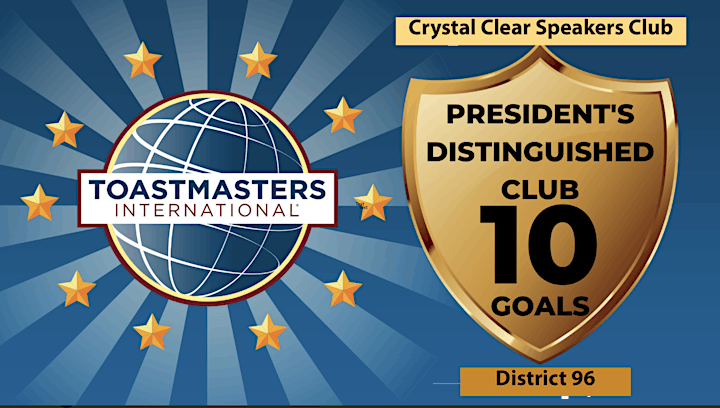 Toastmasters Meeting  Oct 4th, 2022 Tue 7pm - 8:30pm PST-Online or InPerson image