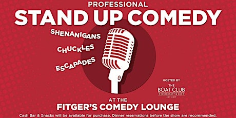 Stand Up Comedy @ Fitgers 8pm.
