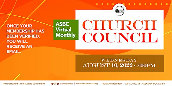 AUGUST ASBC VIRTUAL CHURCH COUNCIL MEETING