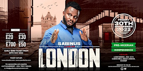 OGA  SABINUS & FRIENDS LIVE IN LONDON tickets