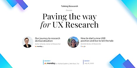 Paving the way for UX research [online] tickets
