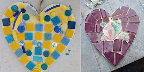 Mosaic hanging heart workshop