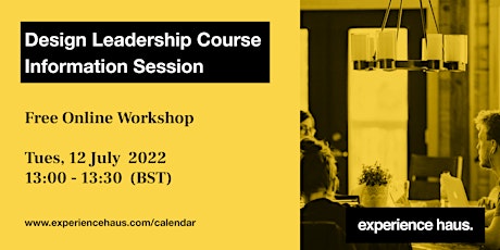 Design Leadership Course Information Session tickets