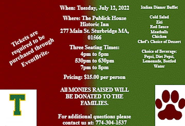 Publick House Fundraising Dinner for Vinnie, Dom, and Shane image