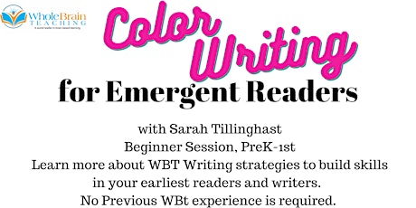 Color Writing for Emergent Readers with Sarah Tilllinghast tickets