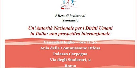 Un’Autorità Nazionale per i Diritti Umani  in Italia tickets