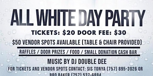 Diamonds and Pearls All White Day Party