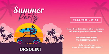 Orsolini Summer Party 4° edizione biglietti