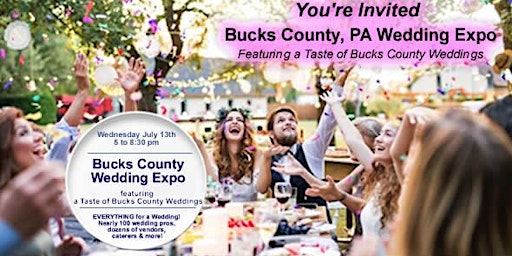 Bucks County, PA Wedding Expo featuring a Taste of Bucks County Weddings