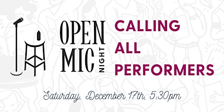 December Open Mic Night at Bookery Manchester! tickets