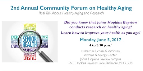 2nd Annual Community Forum on Healthy Aging primary image