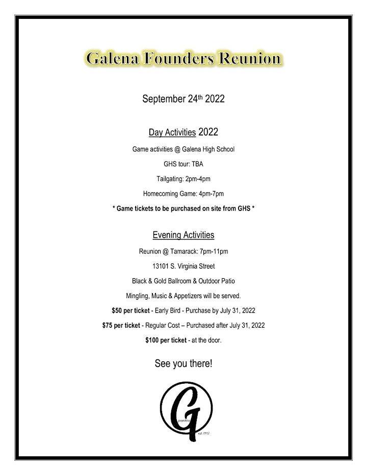 Galena Founders Reunion 2022 image