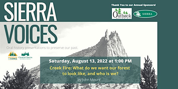 Creek Fire: What do we want our forest  to look like, and who is we?