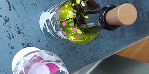 Paint for Fun: Wine glasses and bottle painting set with lights