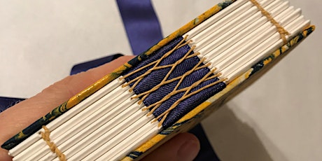 French Link Stitch Ribbon Journal Bookbinding Workshop