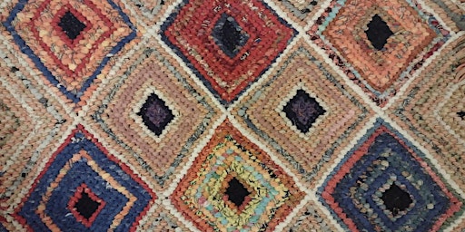 Upcycled macramé rug-making