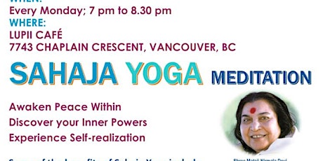 Free Sahaja Yoga Meditation Classes in Vancouver, B.C. primary image
