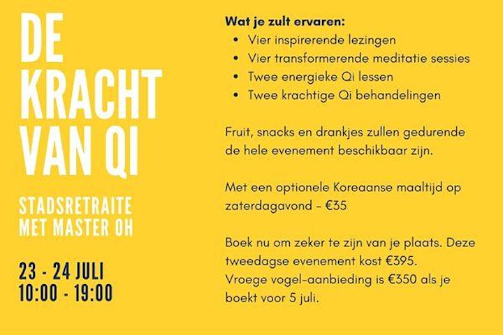 Transformerende, energieke, Stadsretraite met Master Oh, 23-24 juli image