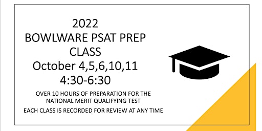 PSAT Prep - October 4, 5, 6, 10, and 11, 2022  (5 day class)