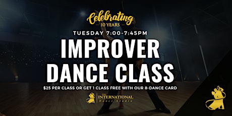 [AUGUST[ Join 5 Adult Improver Dance Classes! tickets