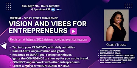 Vision and Vibes for Entrepreneurs - 5 DAY RESET CHALLENGE biglietti