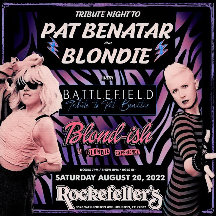 BLONDISH and BATTLEFIELD as Tributes to  Blondie and Pat Benatar image
