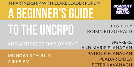 A Beginner's Guide to the UNCRPD and Article 27 Employment tickets