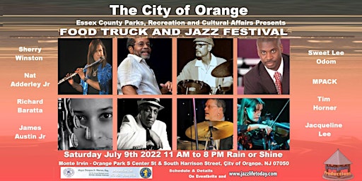 Food Truck and Jazz Festival in Monte Irvin- Orange Park, City of Orange NJ