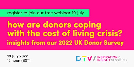 How are donors coping with the cost of living crisis? tickets