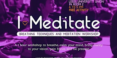 Breathing Techniques and Meditation workshop primary image