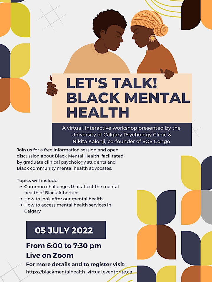 Let's Talk! Black Mental Health: Virtual Session image