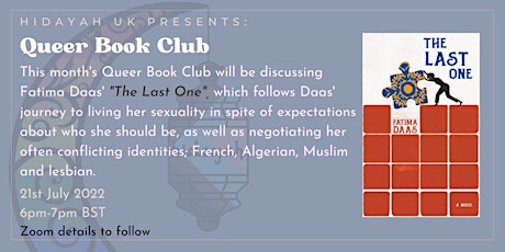 Hidayah Queer Book Club - The Last One by Fatima Daas tickets