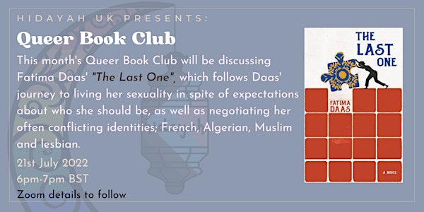 Hidayah Queer Book Club - The Last One by Fatima Daas