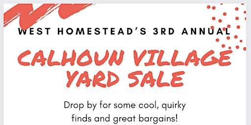 MASSIVE Community Yard Sale!