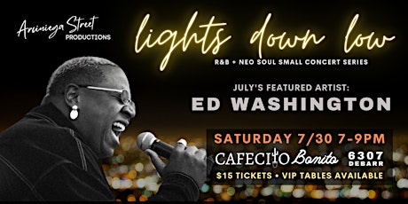 Lights Down Low: Ed Washington - R&B Neo Soul Small Concert Series tickets
