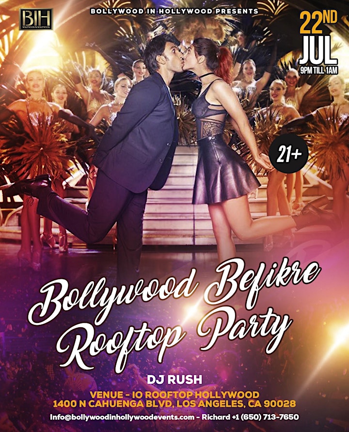 Bollywood Befikre: Rooftop Party on July 22nd @ IO Rooftop in LA image