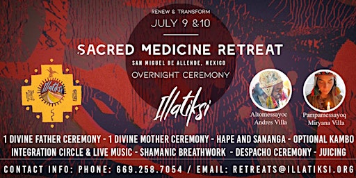 Overnight Sacred Medicine Celebration Retreat