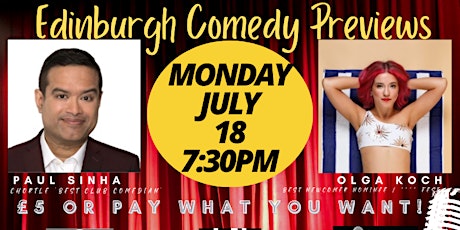Bear Funny Comedy Edinburgh Previews: Paul Sinha + Olga Koch tickets