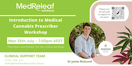 Introduction to Medical Cannabis Prescriber Workshop - Mon 25th July tickets