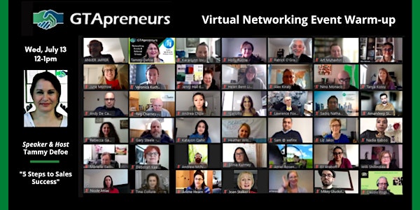 GTApreneurs Afternoon Virtual Networking Event - WARM-UP