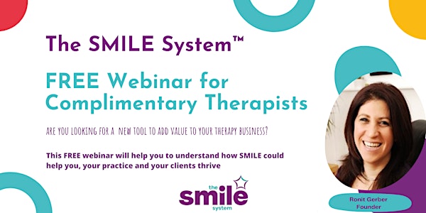 FREE Webinar: A WEBINAR FOR COMPLEMENTARY THERAPISTS  - 13th July 2022