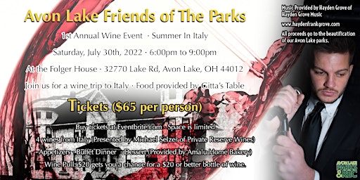 Summer in Italy Wine Tasting and Dinner