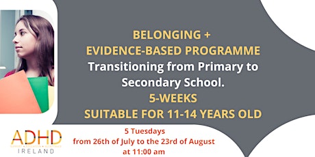 Transitioning from Primary to Secondary School 5-Week Programme biglietti